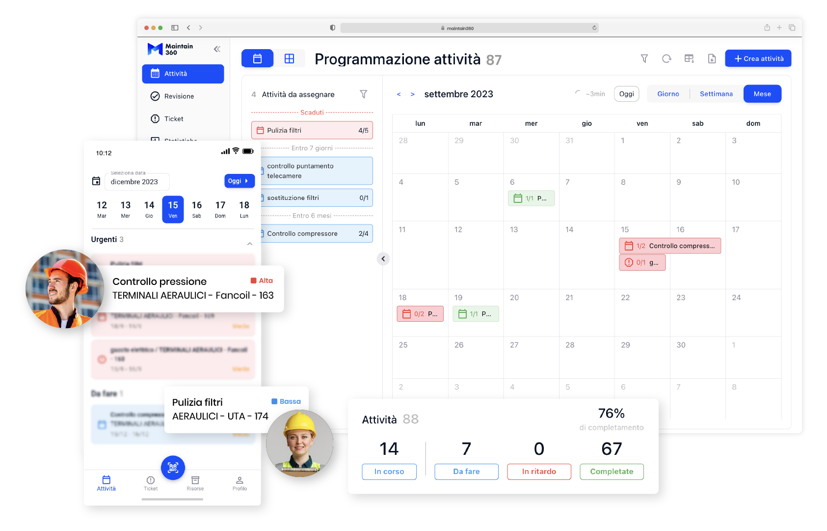 CMMS gestione manutenzione Maintain360